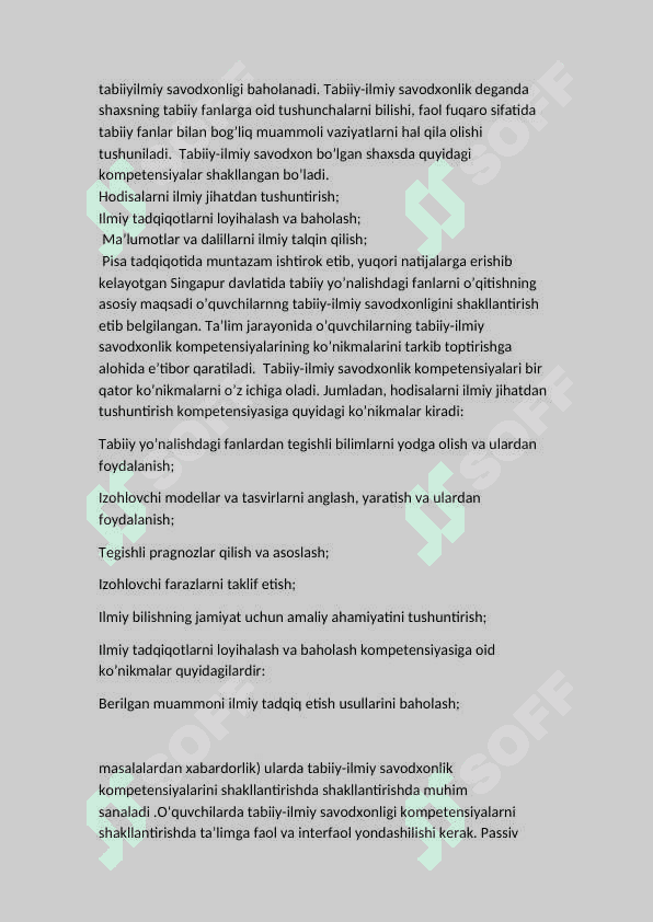Fizik , biologik hamda Yer va fazo ,sistemalari,topshiriq formati. 2