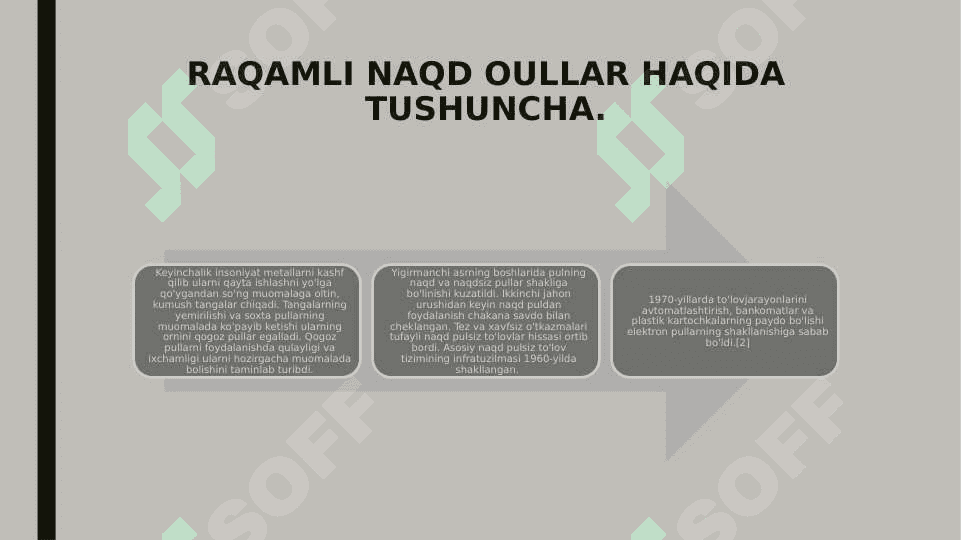 RAQAMLI NAQD PULLAR VA ULARNING MAMLAKATIMIZDAGI IQTISODIY O’RNI VA AHAMIYATI 3