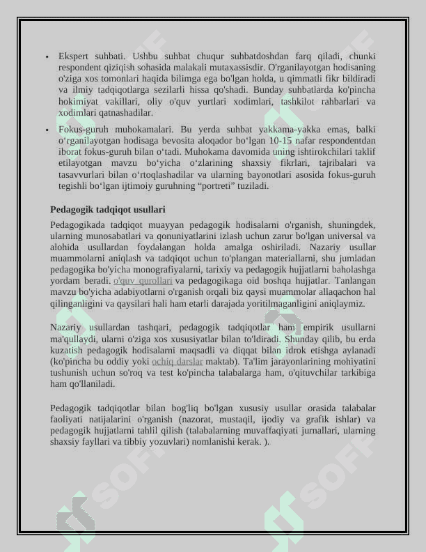 Ilmiy tadqiqot usullari va uslublari.Ilmiy ishda tadqiqot usullari. 7