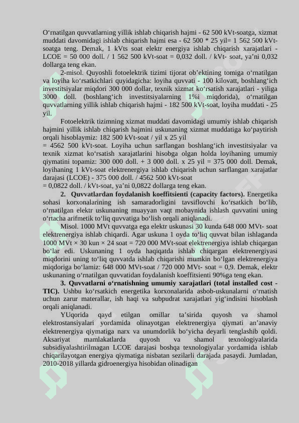“YAshil energetika”ning rivojlanishiga ta’sir qiluvchi omillar 2