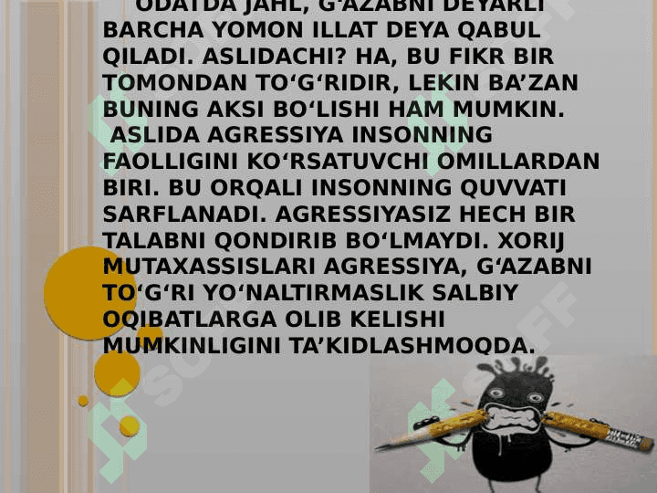 Konfliktli vaziyatda g’azab va qahr 4
