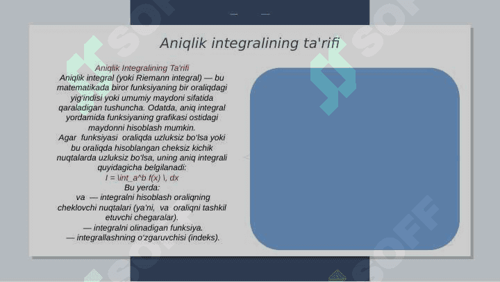 Aniq integral va uning xossalari 5