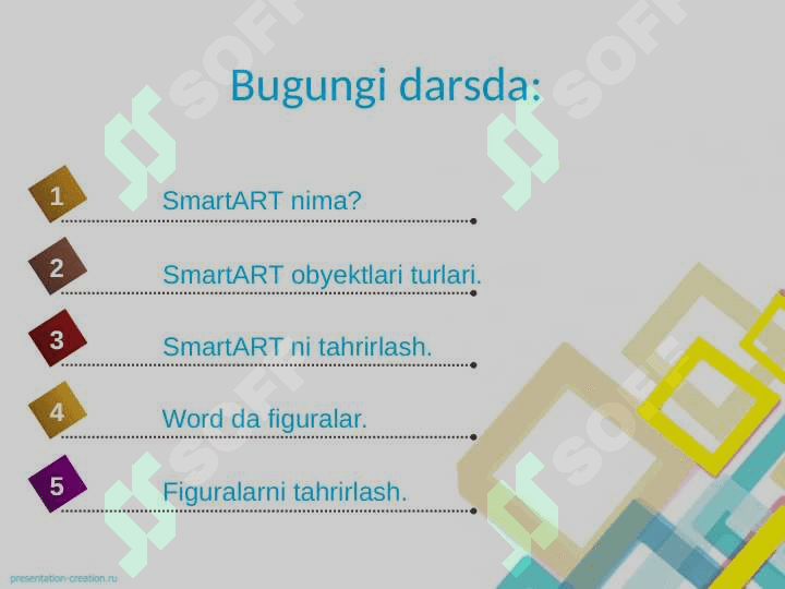 Shakl va figuralar yaratish 2