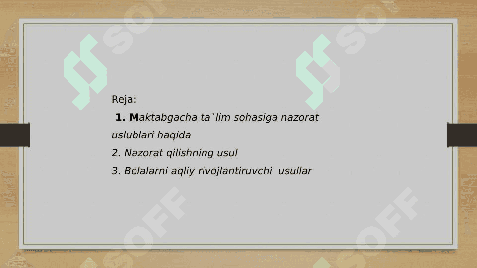 Nazorat qilishning usul va uslublari 2
