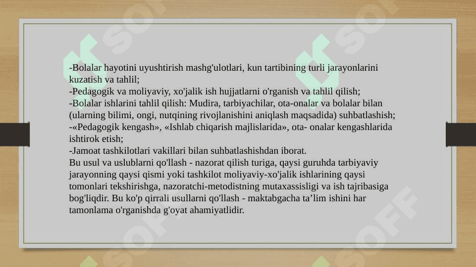 Nazorat qilishning usul va uslublari 3