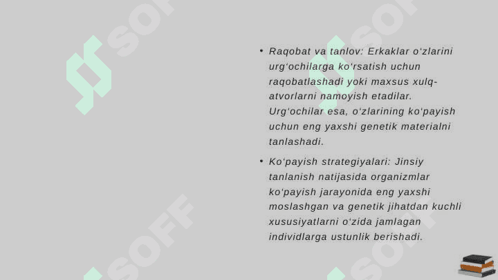 Tabiiy va jinsiy tanlanish nazariyalari 6