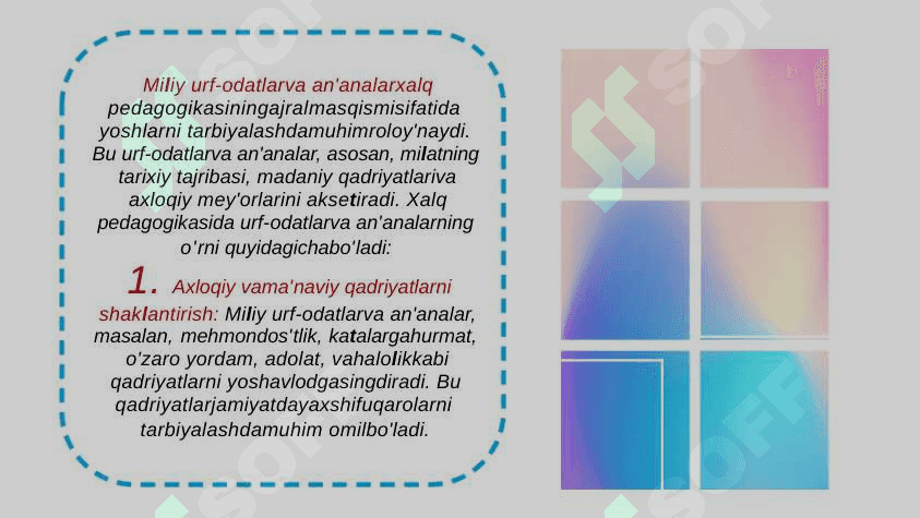 Xalq pedagogikasida milliy urf odatlar an'analar udumlar 7