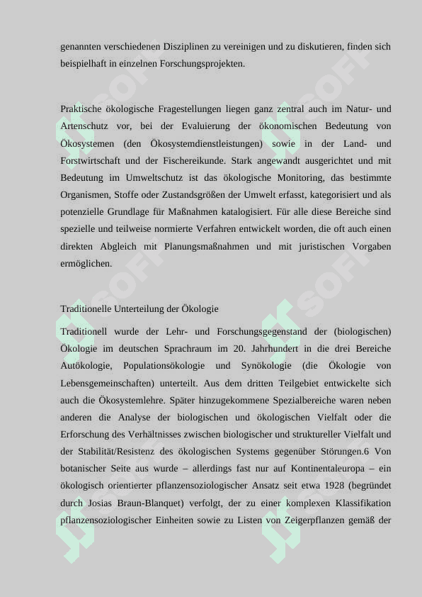 Ökologie. Ökologische organisationen 6