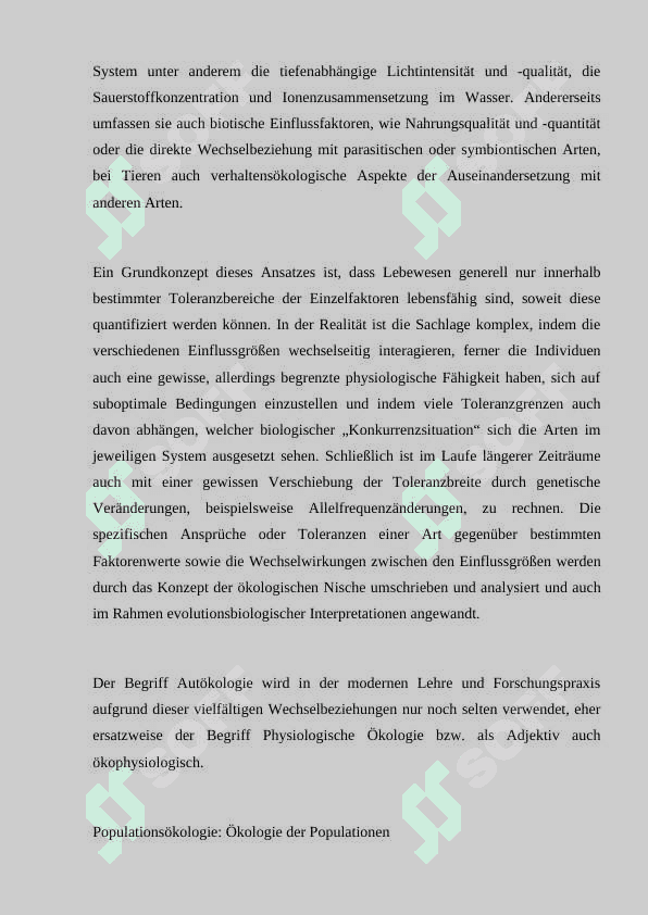 Ökologie. Ökologische organisationen 8