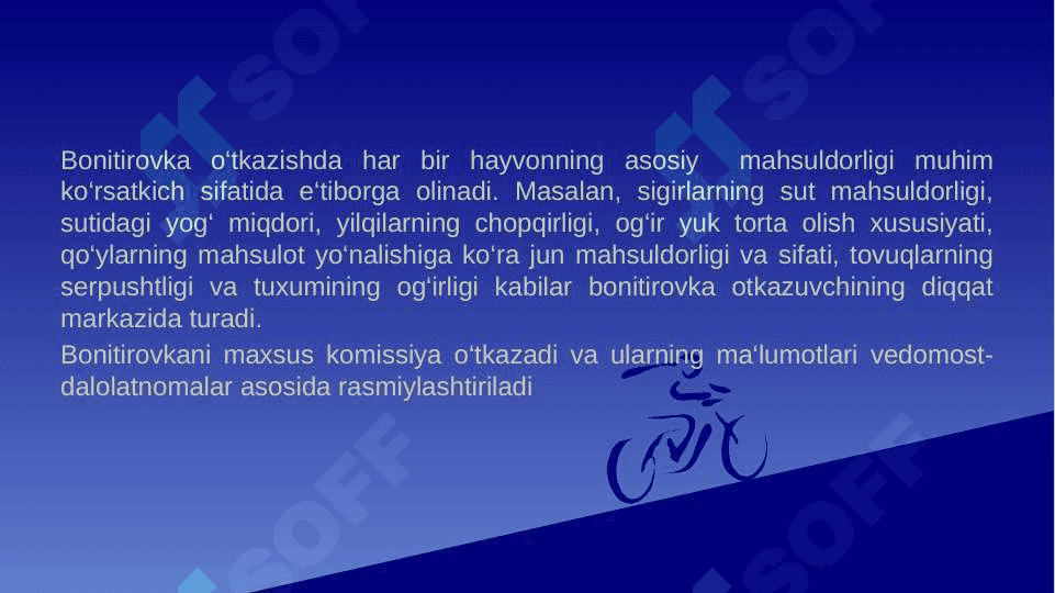 Sigirlarni sut maxsuldorligi bo’yicha baholash 3
