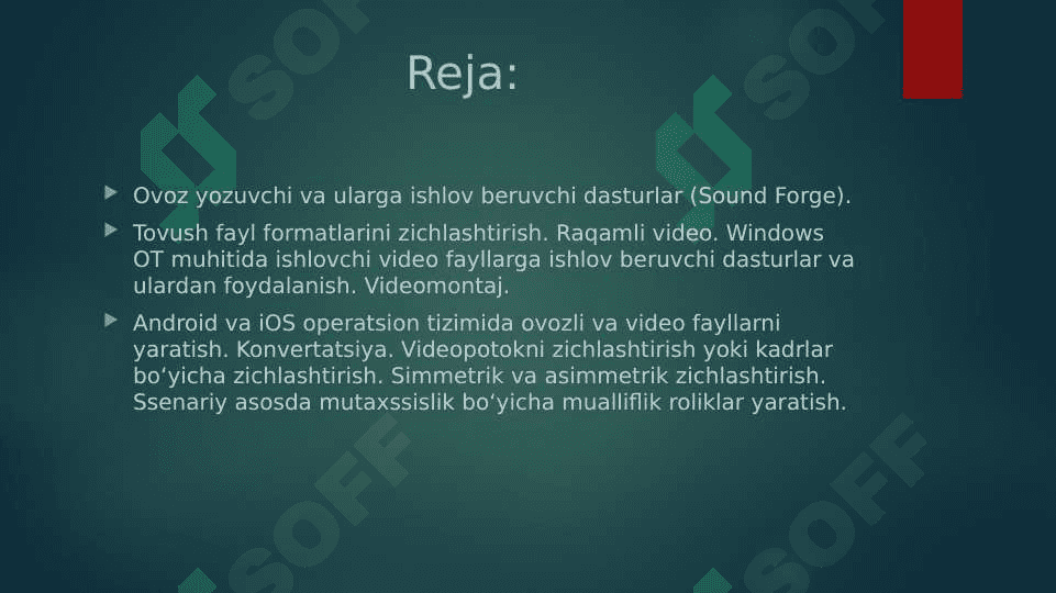 Ovoz yozuvchi operatorlar haqida 2