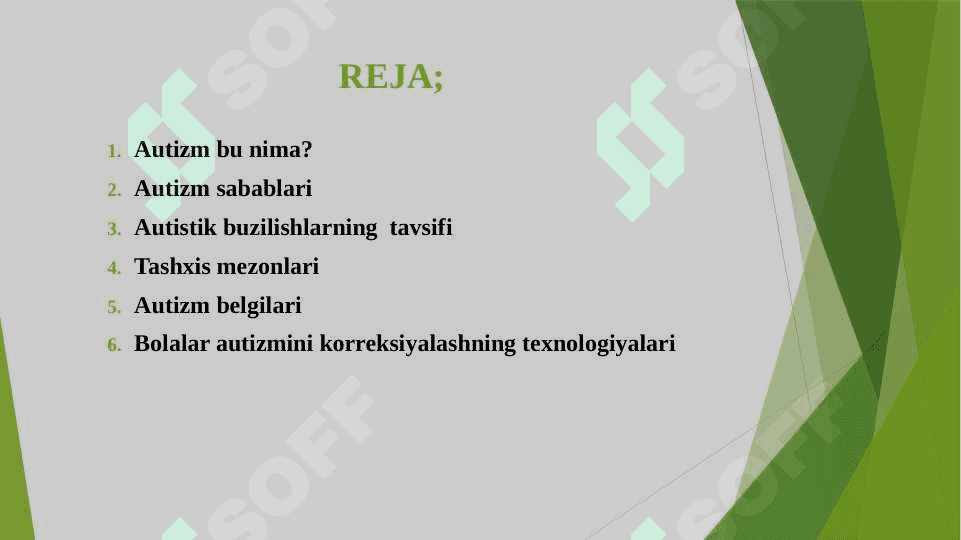 Autizm sindromli bolalar psixologiyasi. 2