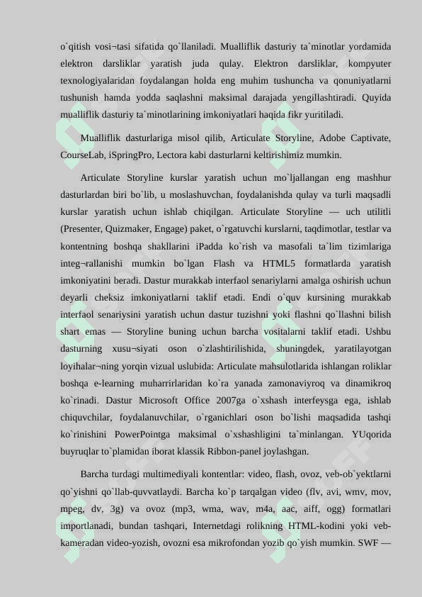 Pedagogik dasturiy vositalar haqida tushuncha 6