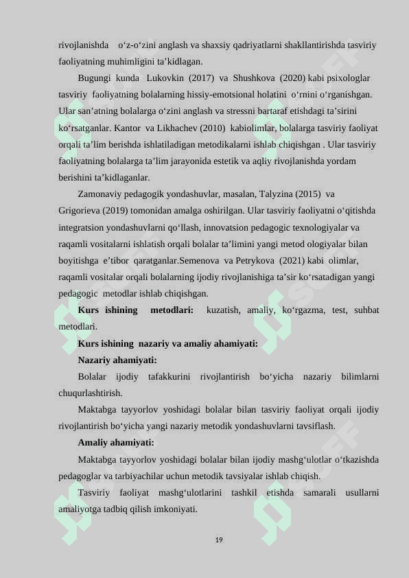 Maktabga tayyorlov yoshidagi bolalar guruhida tasviriy faoliyat mashg‘ulotlari 6