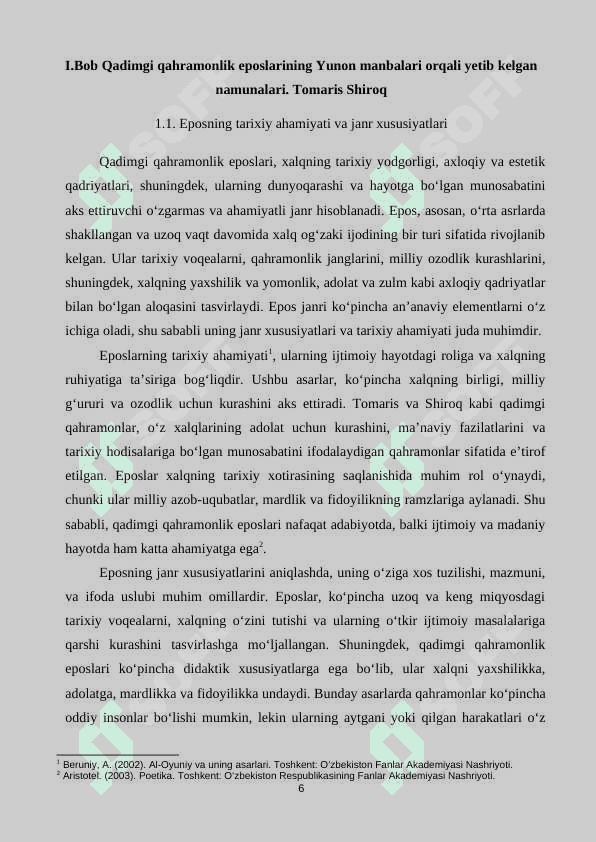 QADIMGI QAHRAMONLIK EPOSINING YUNON MANBALARI ORQALI YETIB KELGAN NAMUNALARI TOMARIS, SHIROQ 6