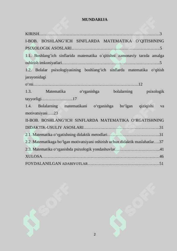 BOSHLANGʻICH SINFLARDA MATEMATIKA OʻQITISHNING DIDAKTIK-PSIXOLOGIK MASLAHATLAR 2