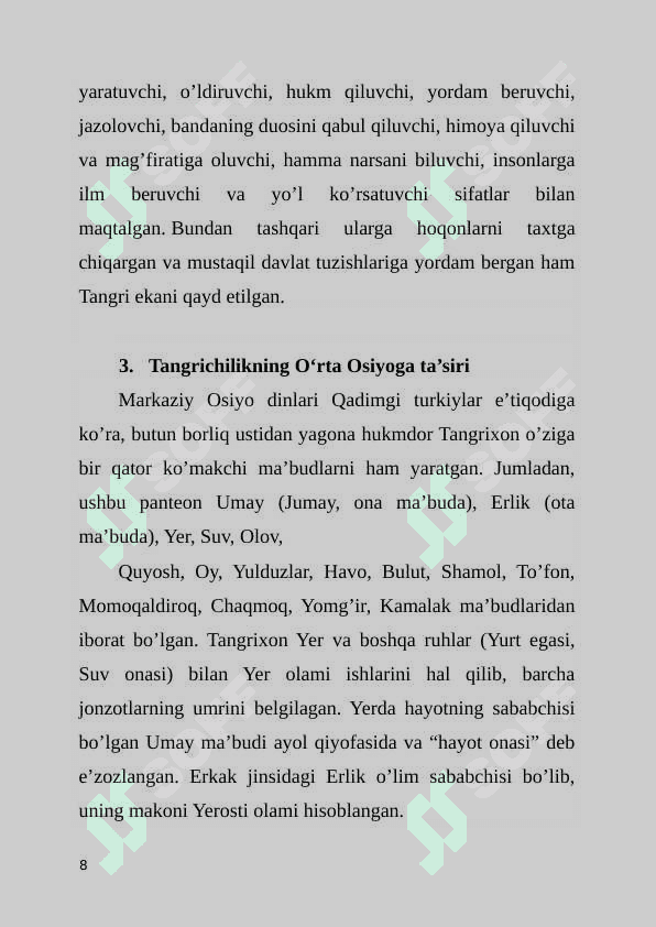 TANGRICHILIK DINI 8