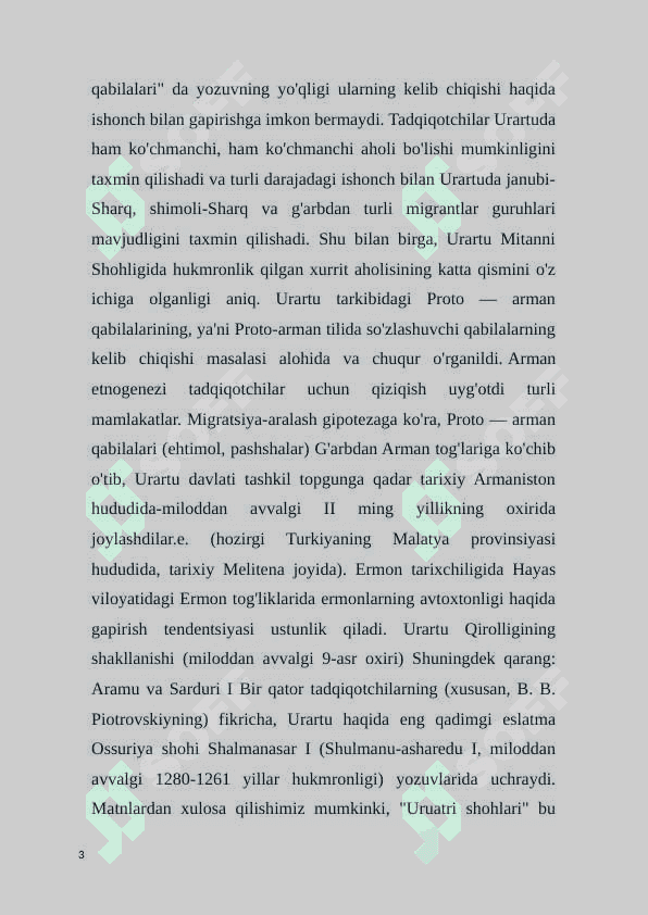 URARTU PODSHOLIGI 3