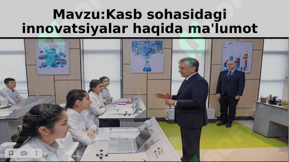 Mavzu:Kasb sohasidagi innovatsiyalar haqida ma'lumot 2