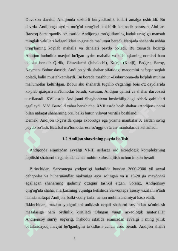Andijon  viloyati tarixi va toponimikasi” 7