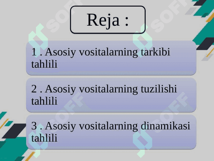 Asosiy vositalarning tarkibi, tuzilishi va dinamikasini tahlili 2