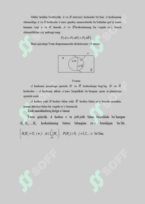 To’la ehtimollik va Bayes formulalari 3