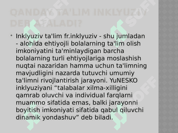Inklyuziv taʼlimning nazariy va metodologik asoslari 2