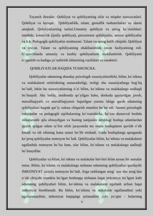 Qobiliyat va pedagogik qobiliyat haqida tu... 2