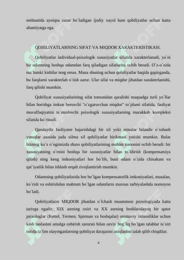 Qobiliyat... . Qobiliyat turlari va ularning rivojlanishi 4