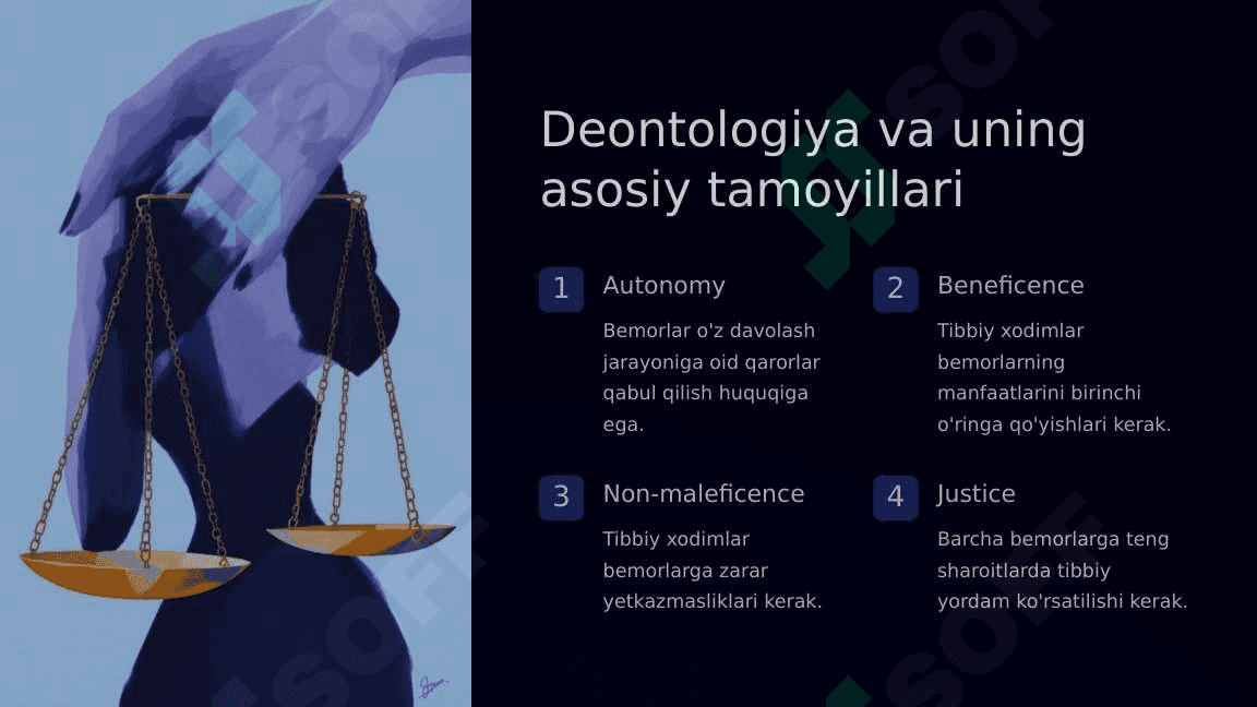 Stomatologiyada deontologiya va tibbiy etika. Xalqaro tibbiy etika kodeksi. Tibbiyot xodimlari va bemorlar o'rtasidagi o'zaro munosabatlarning xususiyatlari 4