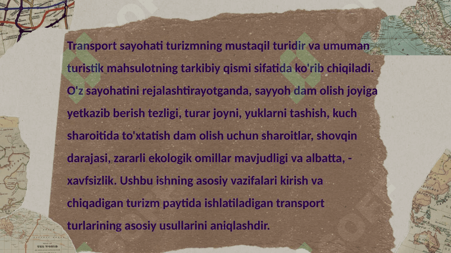 Turizmda transport vositalari 3