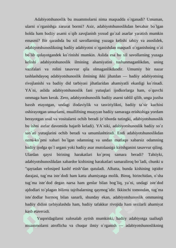 Adabiyotshunoslik fan sifatida 3