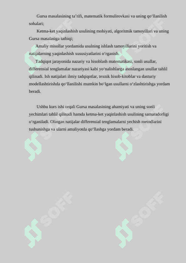 Ikkinchi tartibli ikki o’zgaruvchili umumiy tenglama uchun Gursa masalalasi uchun ketma-ket yaqinlashish usuli 3