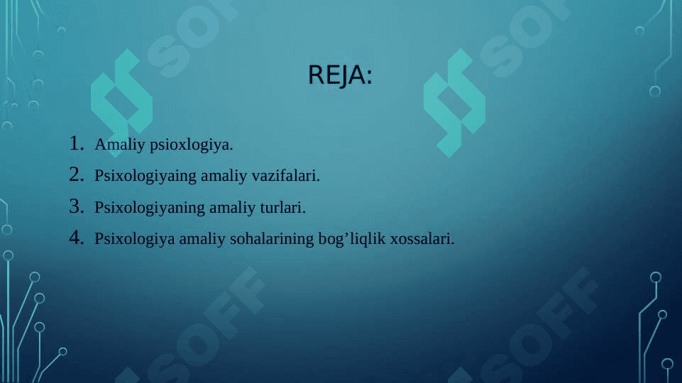 Psixologiyaning amaliy sohalari 2