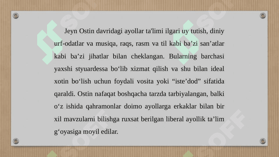 “Andisha va g‘urur” asari va Jeyn Ostinning obraz yaratish mahorati 4