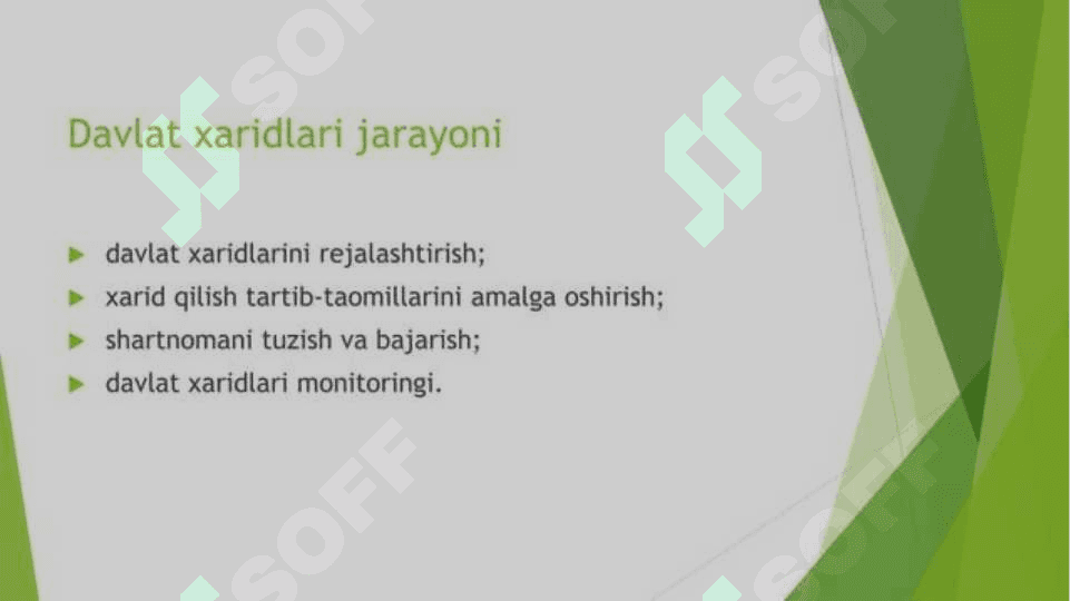 Davlat xaridlari jarayoniga doir umumiy talablar 3