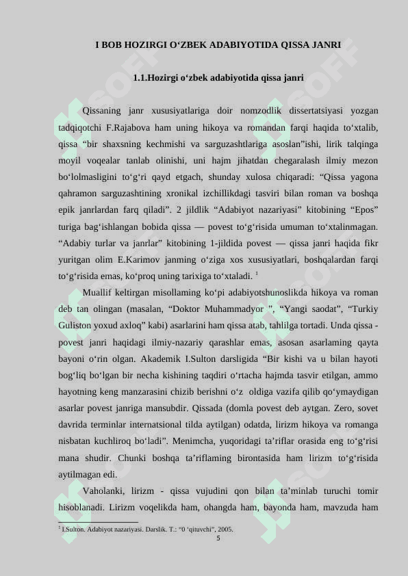 Mustaqillik davri oʻzbek qissachiligi tamoyillari KURS ISHI.1.docx 5