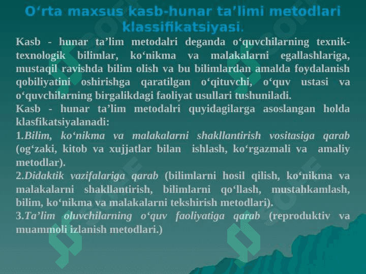 Kasbga yo‘naltirish metodining funksiyalari 3
