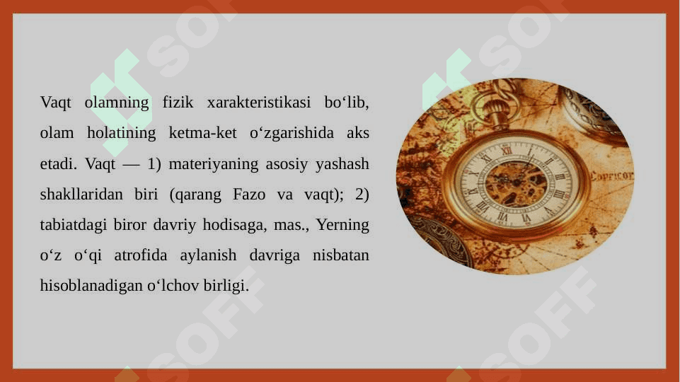 Vaqt haqida tushuncha slayd 2