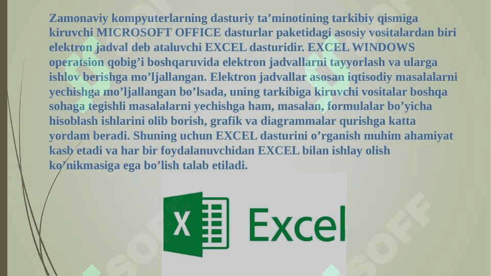 Excel dasturida jadval hosil qilish va uning ustida amallar bajarish 4