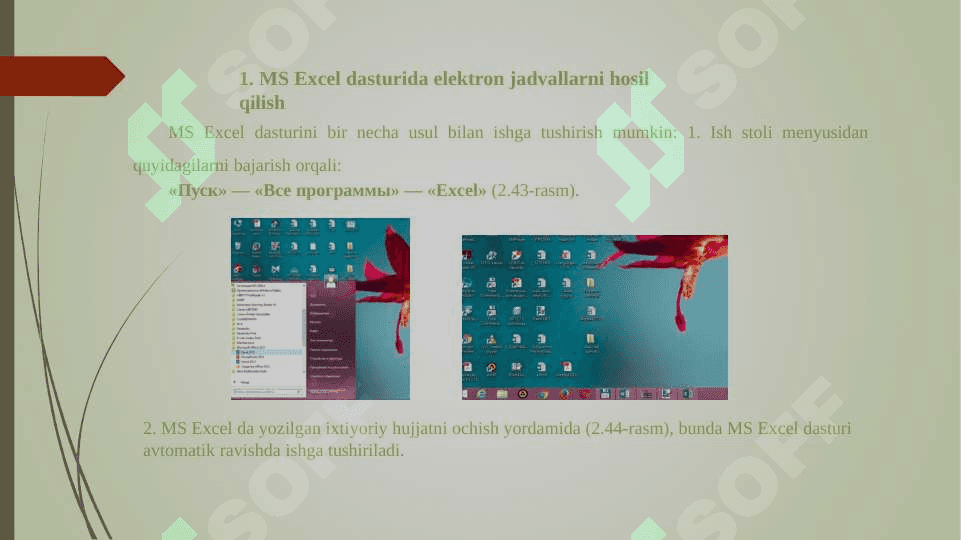 Excel dasturida jadval hosil qilish va uning ustida amallar bajarish 7