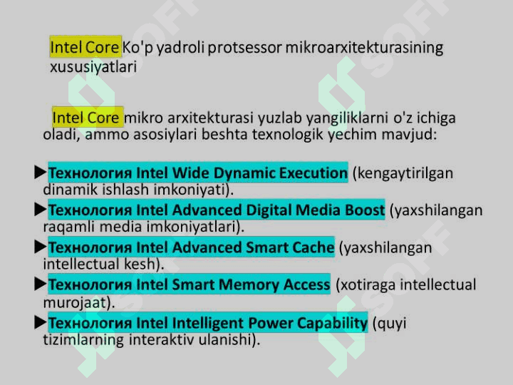 Mikroprotsessorlarning zamonaviy modellarini ishlab chiqish va tarkibiy tashkil etish xususiyatlari 5
