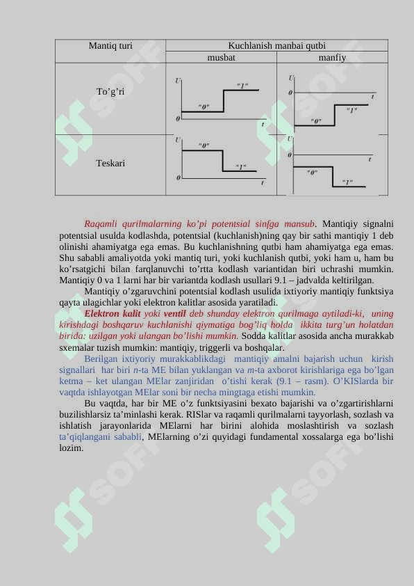 MANTIQIY ELEMENTLAR. MANTIQIY ELEMENTLARNING UZATISH XARAKTERISTIKALARI 2