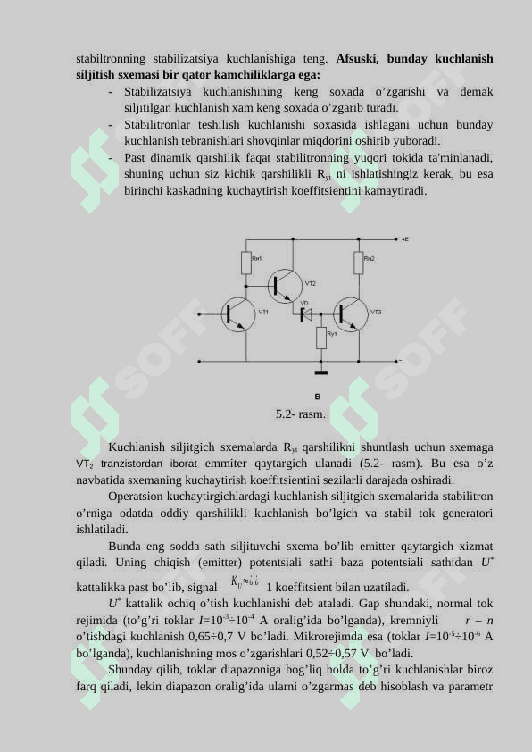 O‘ZGARMAS KUCHLANISH SATHINI SILJITISH QURILMASI 2