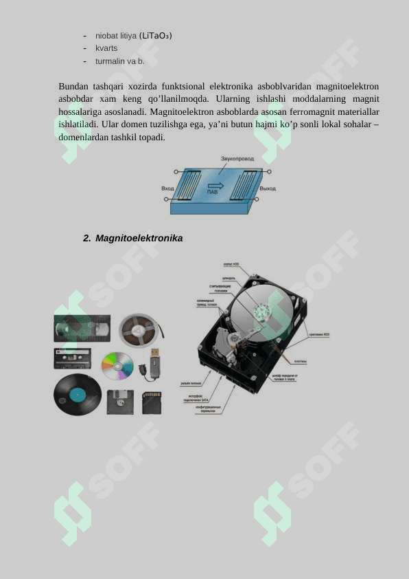 Funksional elekronika. Akustoelektronika va magnitoelektronika asboblari. Bioelektronika haqida tushuncha 3