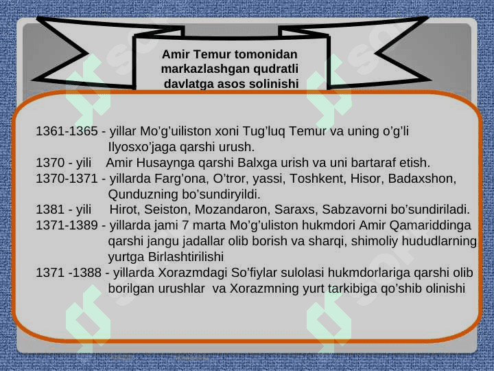Amir Temur saltanatida davlat boshqaruvi 4