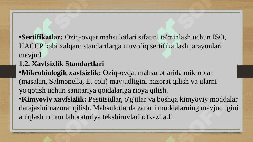 Oziq-ovqat xavfsizligi haqida 5