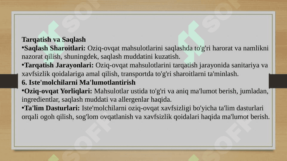 Oziq-ovqat xavfsizligi haqida 8