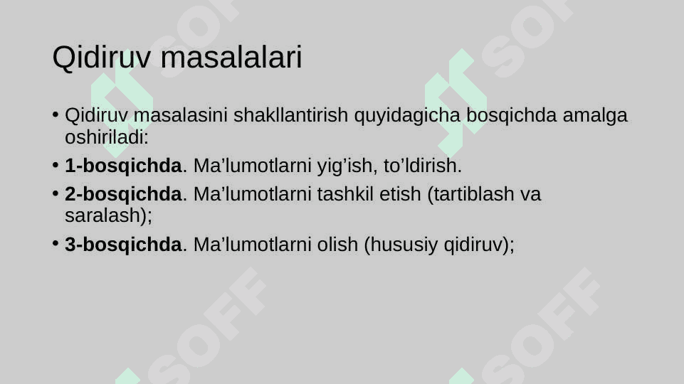 Qidiruv va xeshlash algoritmlar. Qidiruv algoritmlar:chiziqli algoritm, binary qidiruv algoritmi 2