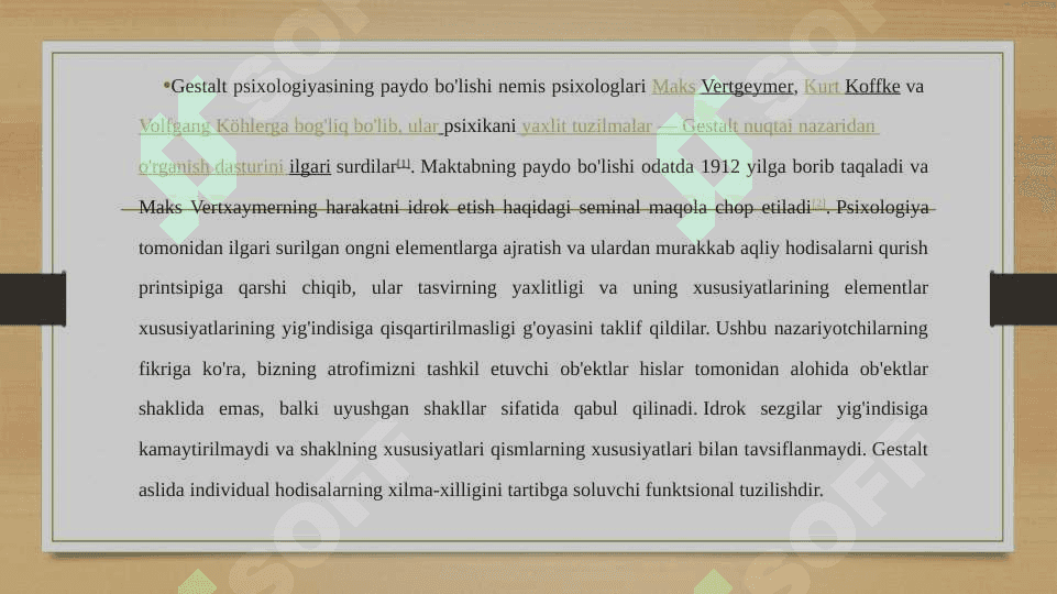 Geshtalt nazariyasi va konsultatsiyasi 2